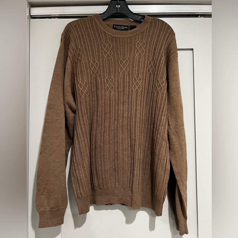 Crazy Horse Brown Cable Knit Sweater